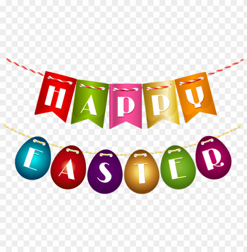 happy easter streamer png images background -  image ID is 50937