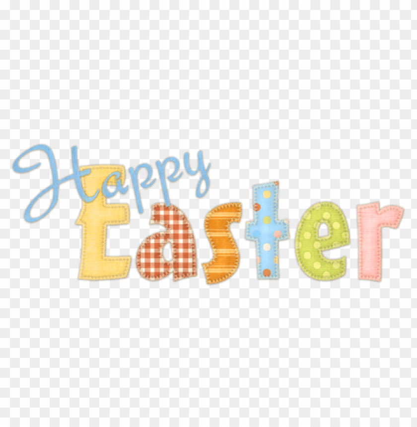 happy easter transparent text png images background -  image ID is 51066