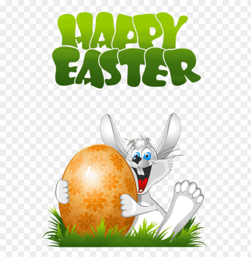 happy easter with bunny transparent png images background -  image ID is 51004