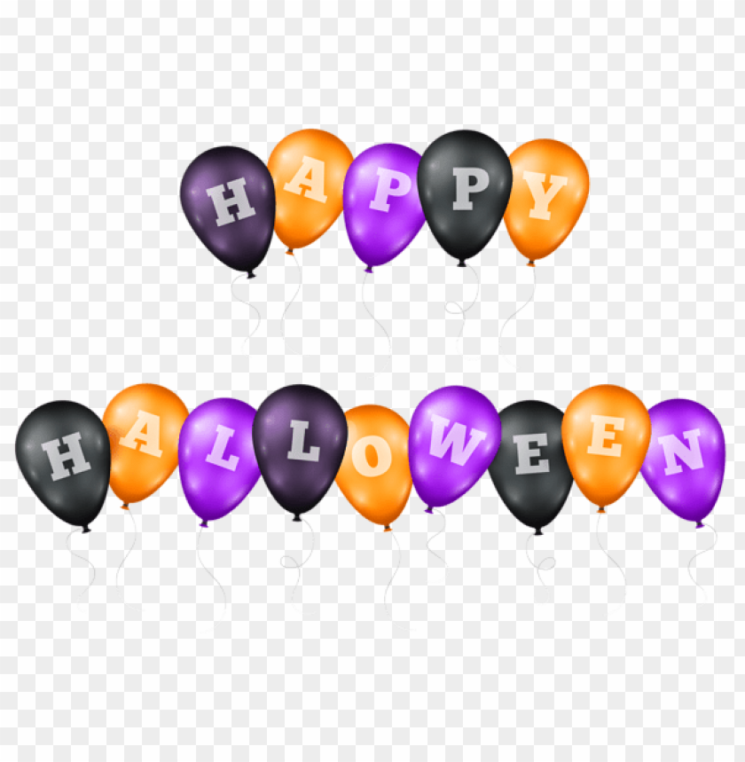 happy halloween balloons transparent png images background -  image ID is 56530