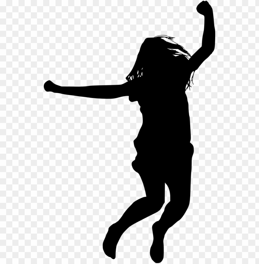 Transparent happy jump silhouette PNG Image - ID 3751