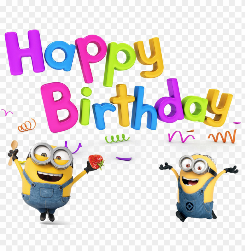 happy minions png image transparent happy 4th birthday card PNG transparent with Clear Background ID 229543