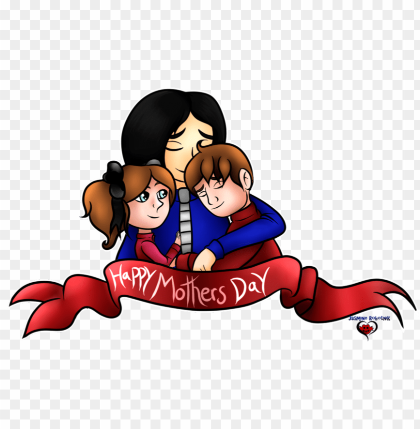 happy mothers day by jasminerobotnik - cartoon PNG image with transparent  background | TOPpng