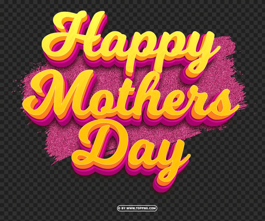 happy mothers day png with pink gilter , Mother's Day celebration, maternal love, family bonding, gratitude, appreciation, motherhood