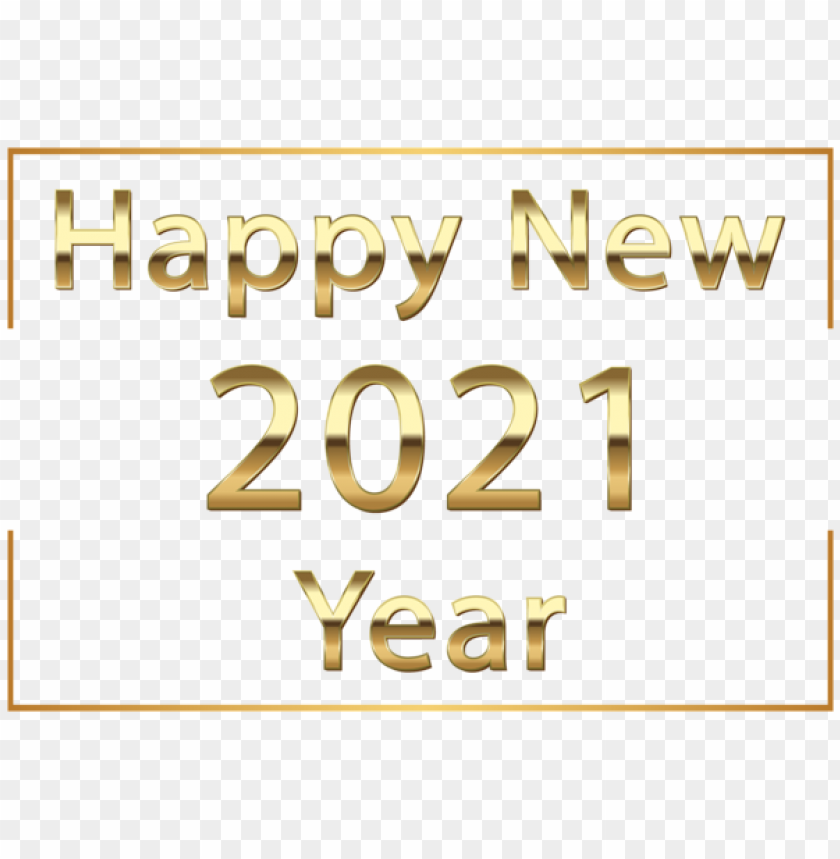 happy new year 2021 gold PNG image with transparent background | TOPpng