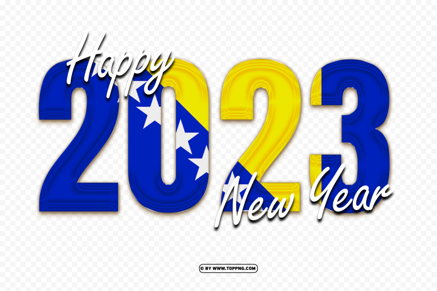happy new year 2023 png with bosnia and herzegovina flag,New year 2023 png,Happy new year 2023 png free download,2023 png,Happy 2023,New Year 2023,2023 png image