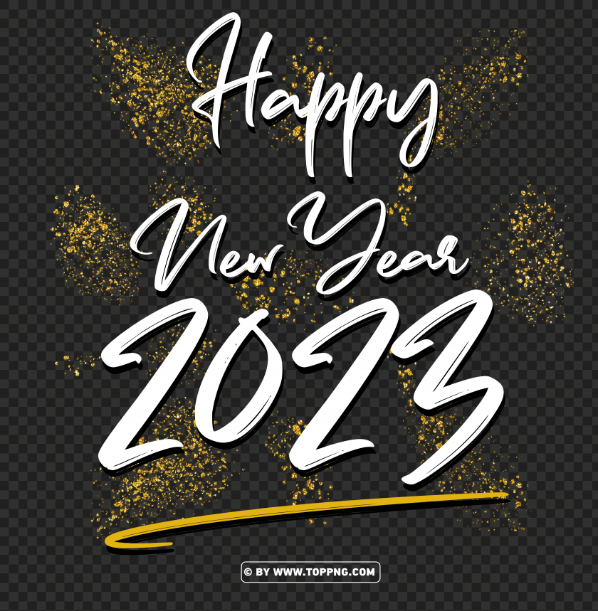 happy new year 2023 with glitter background png | TOPpng
