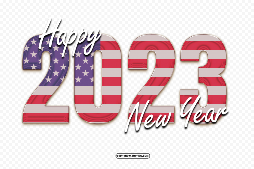 happy new year 2023 with usa flag png,New year 2023 png,Happy new year 2023 png free download,2023 png,Happy 2023,New Year 2023,2023 png image