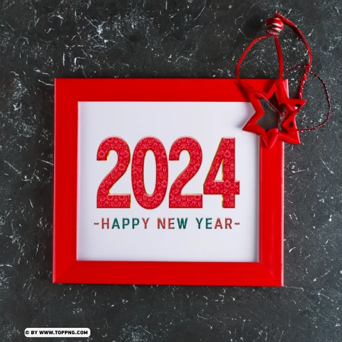 happy new year 2024 card png - Image ID 490792