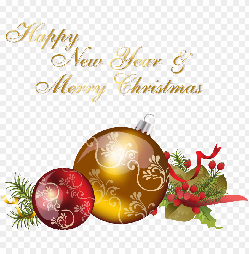 happy new year and merry christmas ball ornament christmas PNG transparent with Clear Background ID 173934