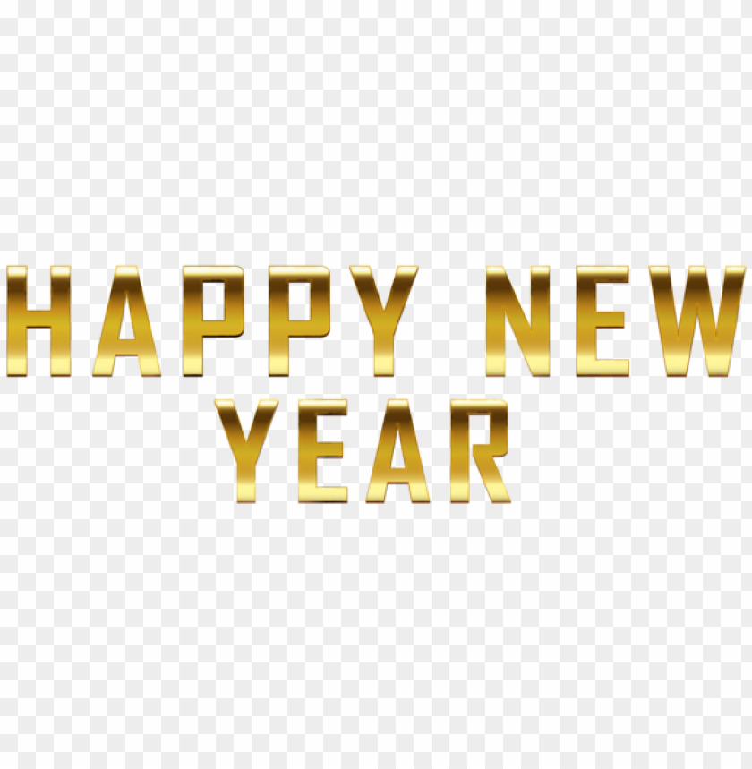 happy new year gold PNG image with transparent background | TOPpng