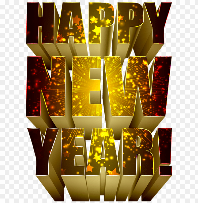 Happy New Year Text PNG Images