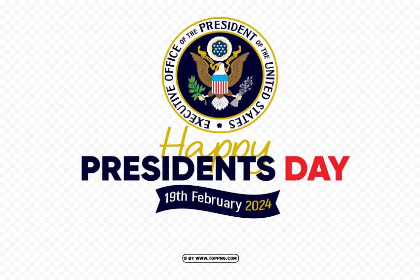 Happy Presidents Day 2024 Text With Logo Png Clipart Image ID 489089