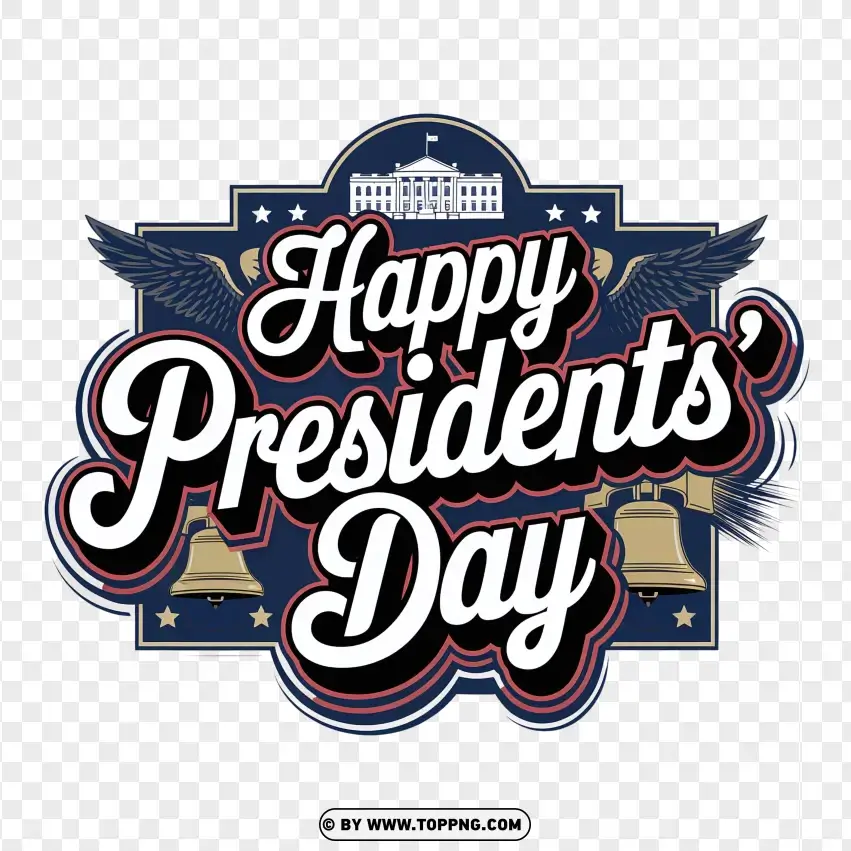 Happy Presidents Day With Shield Emblem PNG Transparent Background