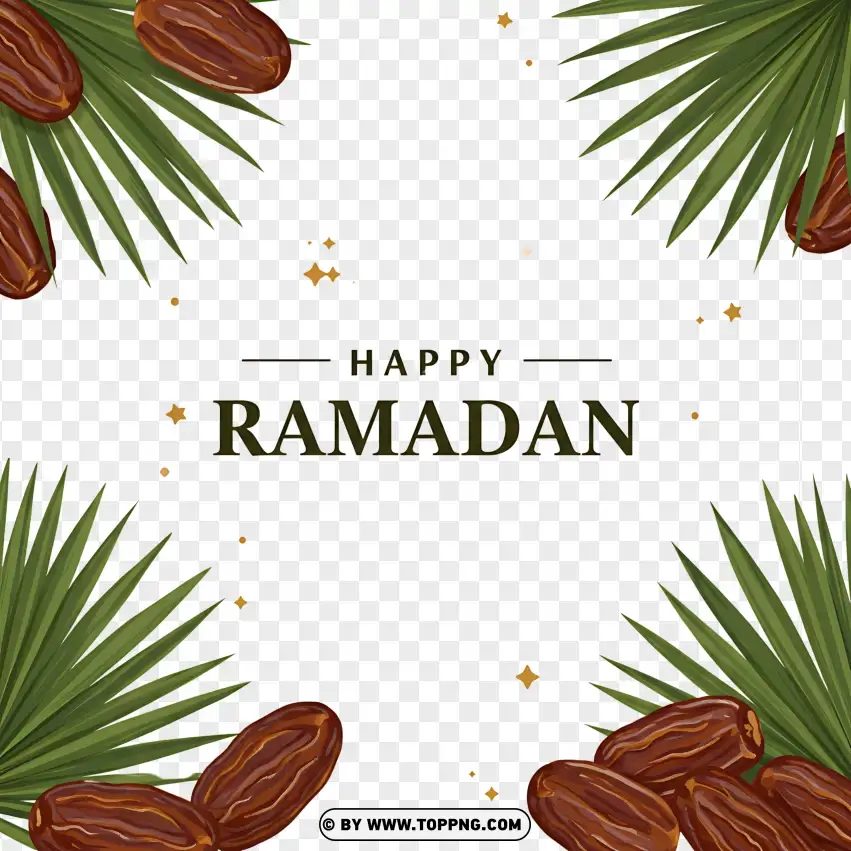 Happy Ramadan Dates Frame PNG Transparent Background