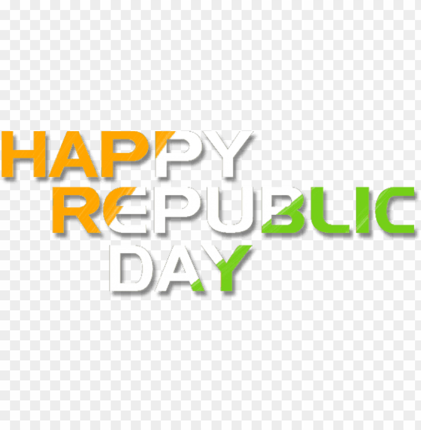 happy republic day text PNG image with transparent background | TOPpng