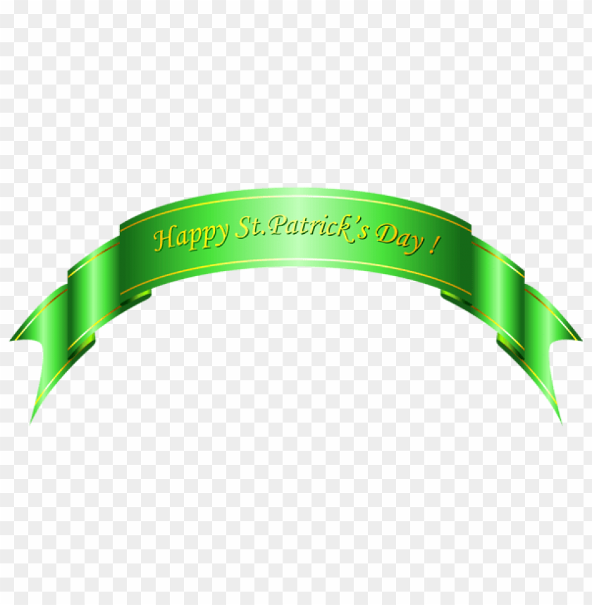 Happy St Patricks Day Green Banner Png Images Background -  Image ID Is 43271