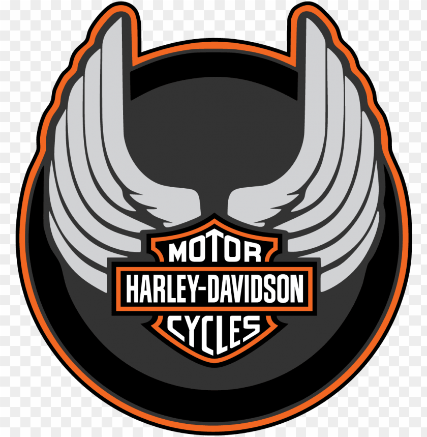 Harley Davidson Wings Round Logo Vector Decal Harley Davidson Eagle Logo Png Image With Transparent Background Toppng