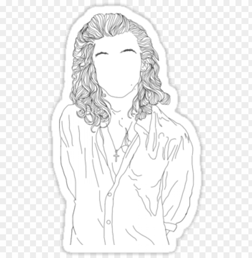 Harry Styles Outline Sticker - Harry Styles Outline PNG Transparent With Clear Background ID 277631