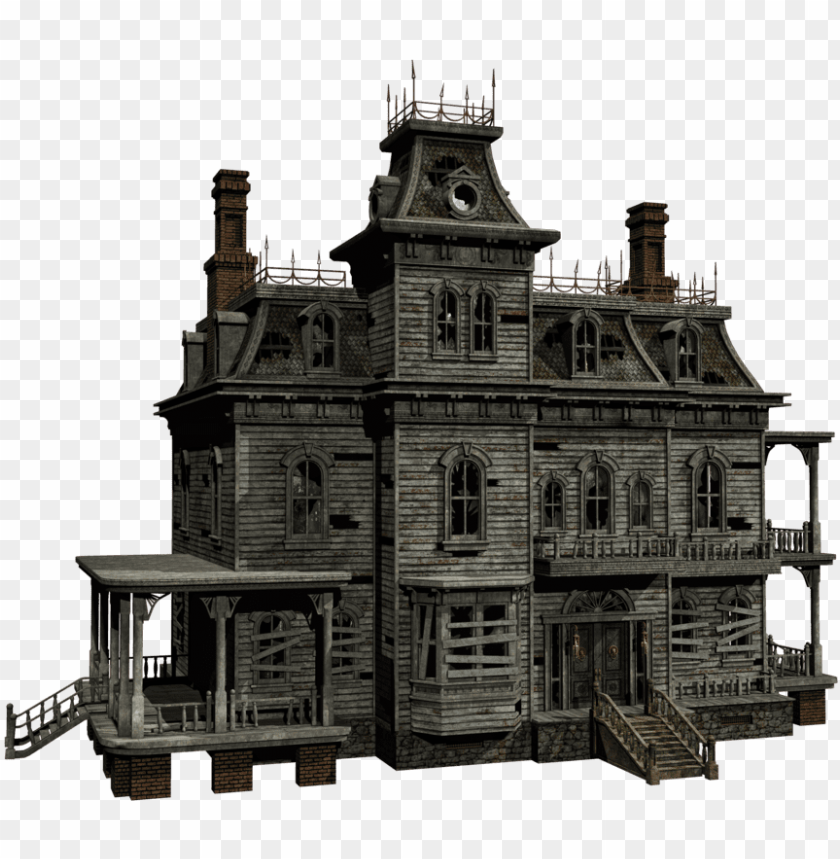 Haunted House Stock By - Creepy House No Background PNG Image With Transparent Background