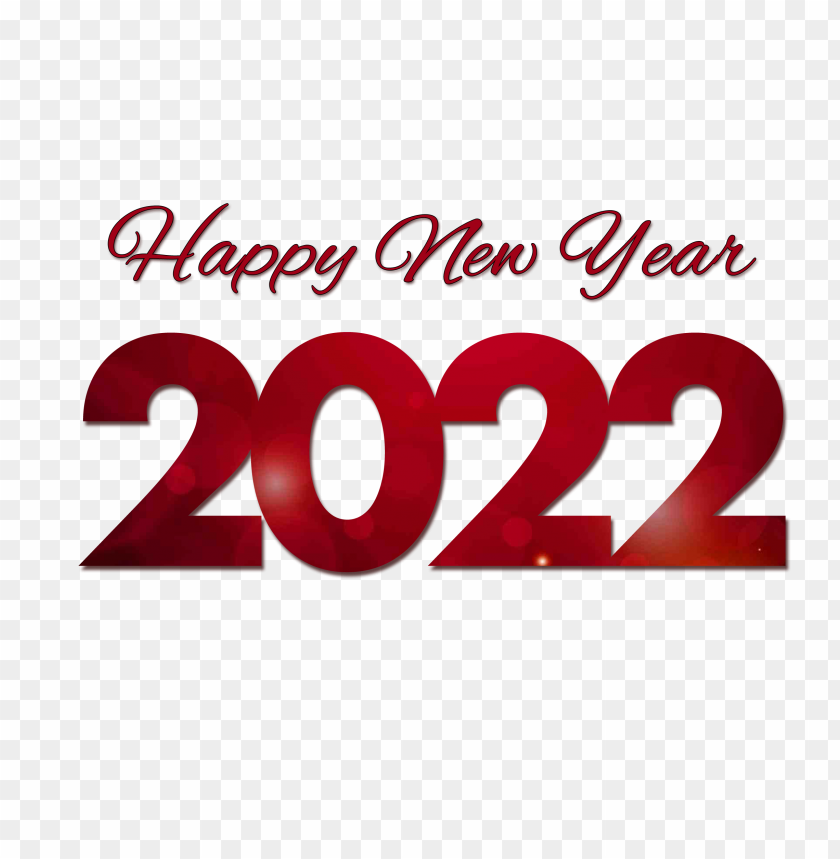 hd 2022 red text happy new year wishes PNG image with transparent background@toppng.com
