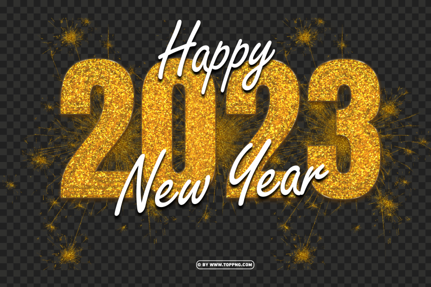 hd 2023 happy new year golden glitter with sparkler png,New year 2023 png,Happy new year 2023 png free download,2023 png,Happy 2023,New Year 2023,2023 png image