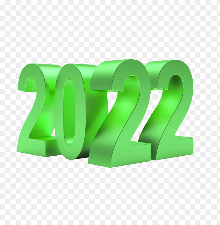 Hd 3d Green 2022 Logo Text PNG Image With Transparent Background