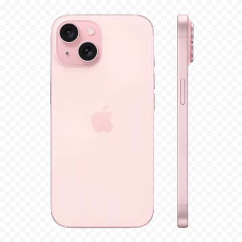 HD Apple Iphone 15 Plus Pink Back And Side View PNG