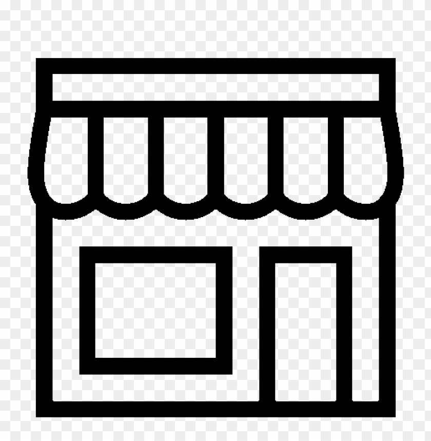 hd black outline market store shop icon PNG image with transparent background@toppng.com