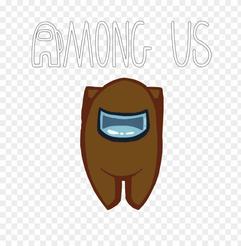 free PNG hd brown among us character with logo PNG image with transparent background PNG images transparent