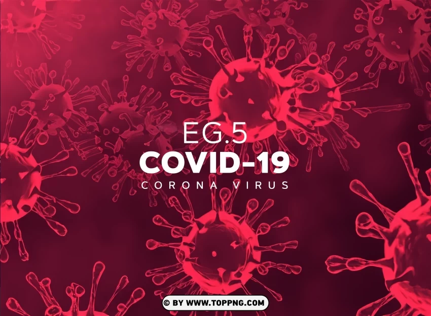HD Corona EG.5 Virus Background With Illustrations Of Red Blurred Bacteria
