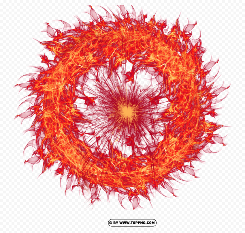 Hd Fire Flame Circle Png Images