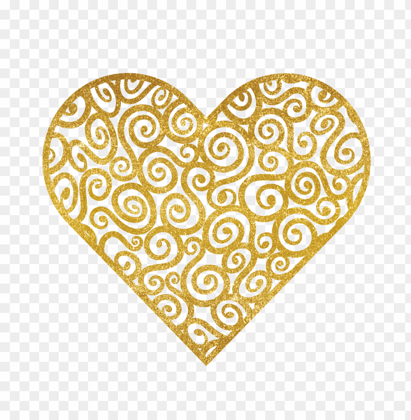 hd gold glitter beautiful heart shape PNG image with transparent background@toppng.com
