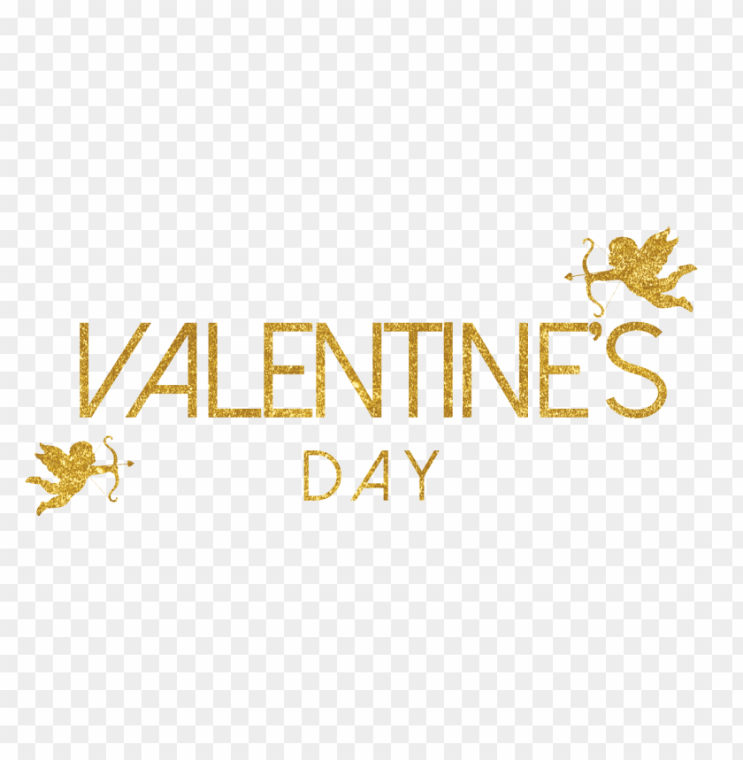 free PNG hd gold glitter valentine's day logo text PNG image with transparent background PNG images transparent