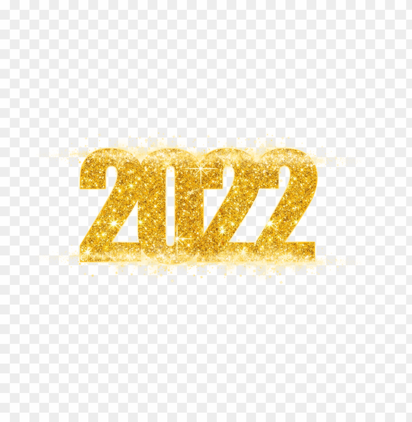hd gold sparkle 2022 text PNG image with transparent background@toppng.com