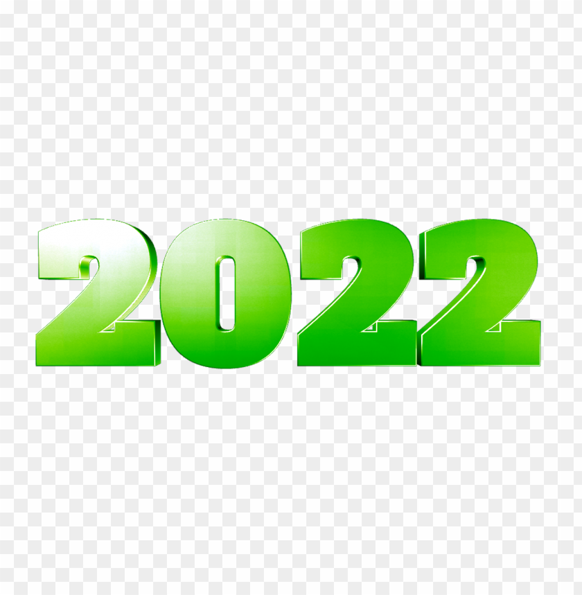 hd green 3d 2022 text PNG image with transparent background@toppng.com