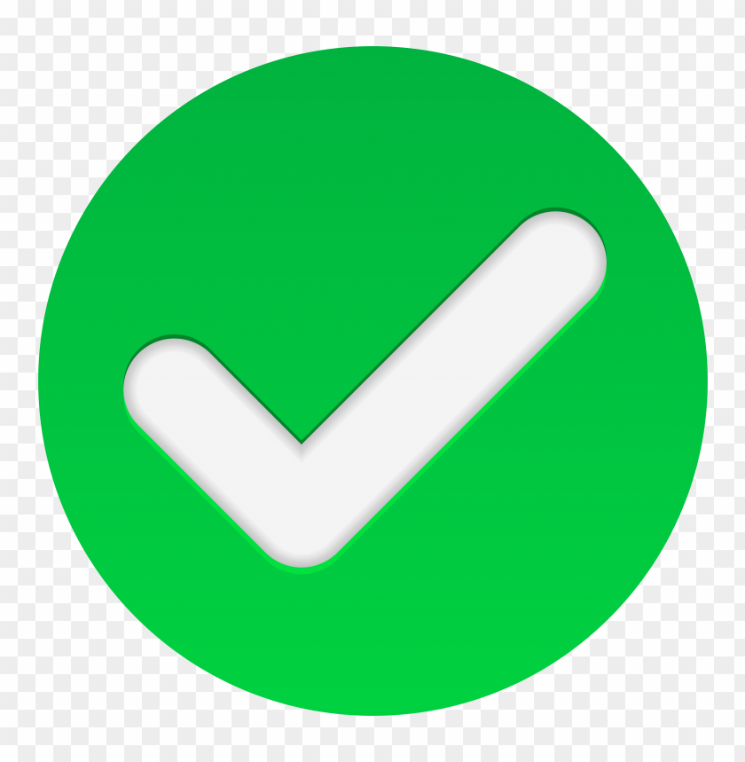 hd green round tick check mark vector icon PNG image with transparent background@toppng.com