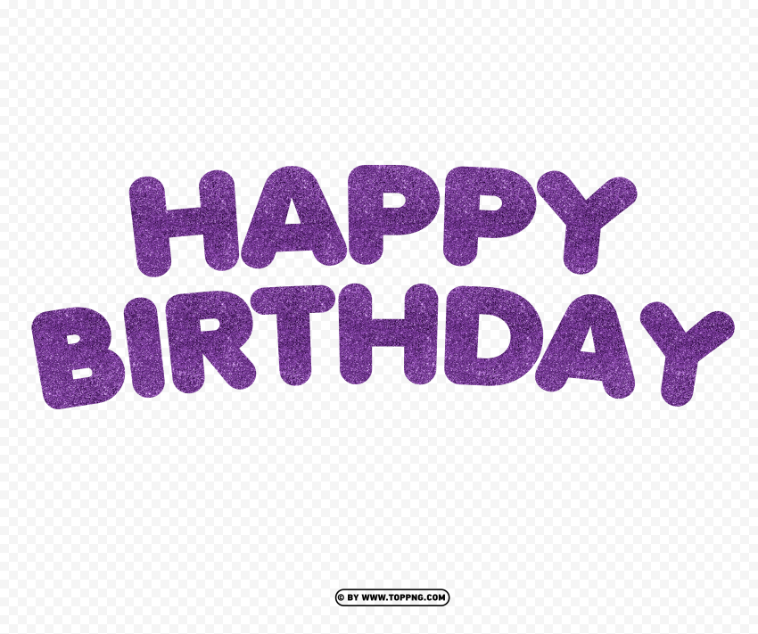 HD Happy Birthday Purple Wish Text Illustration PNG