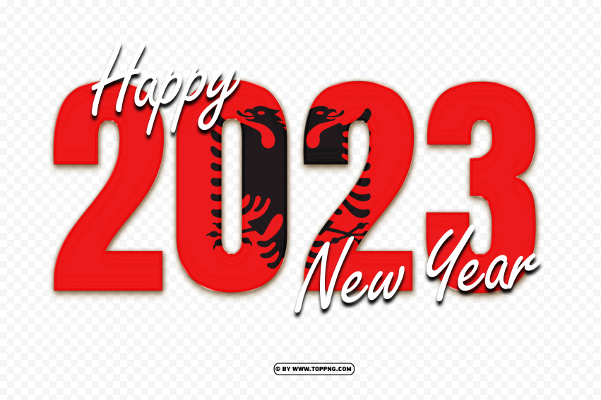 hd happy new year 2023 with albania flag png,New year 2023 png,Happy new year 2023 png free download,2023 png,Happy 2023,New Year 2023,2023 png image
