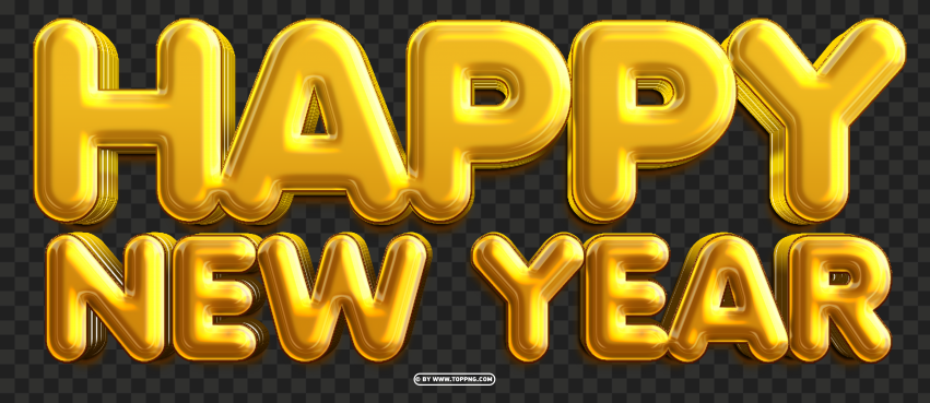 Hd Happy New Year 3d Gold Luxury Design Png