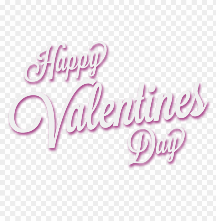 hd happy valentine's day white text logo PNG image with transparent background@toppng.com