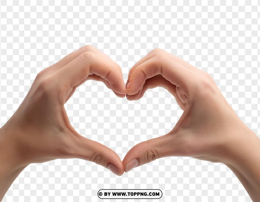 Hd Heart Shape Gesture With Hands PNG Transparent Background