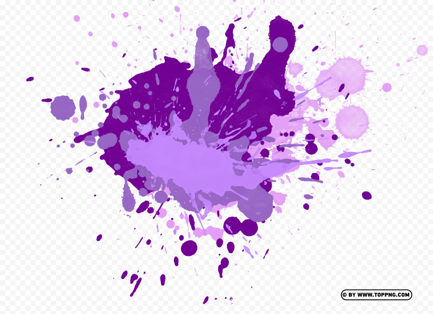 HD Illustration Purple Abstract Paint Splash PNG