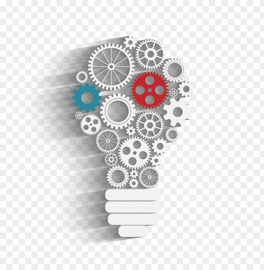 hd light bulb gears illustration PNG image with transparent background@toppng.com