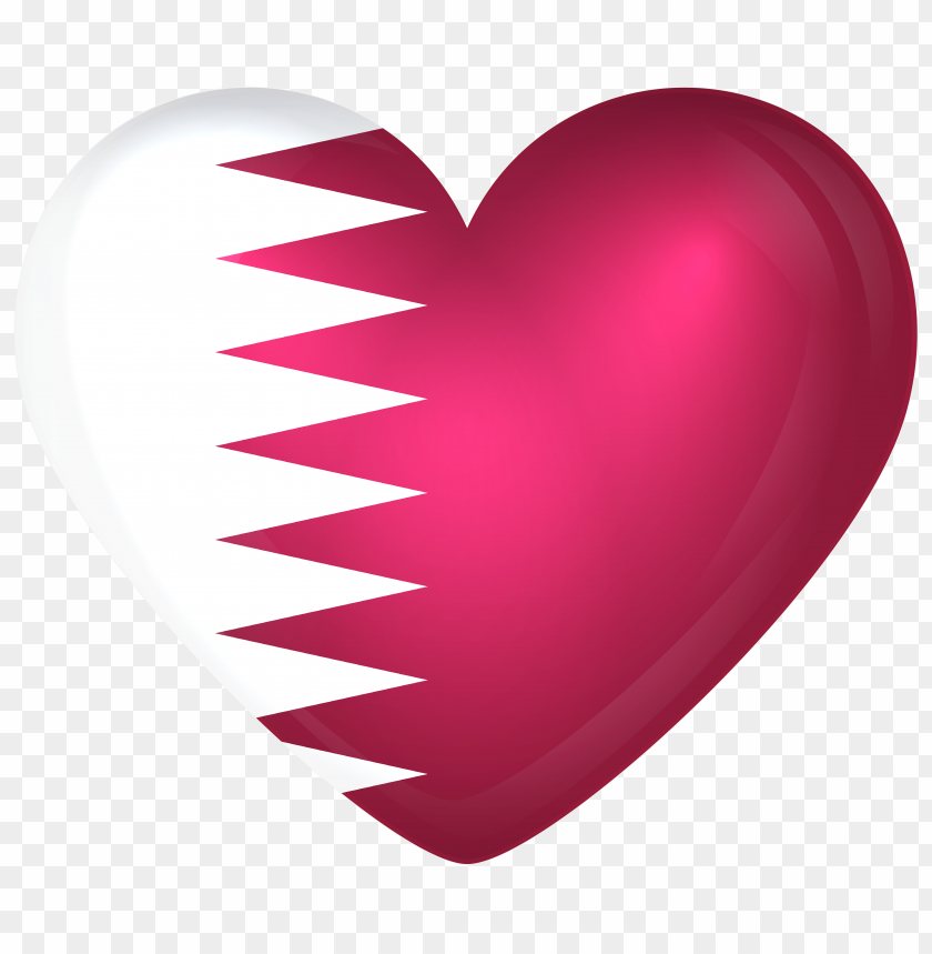 Hd Love Qatar Flag Heart Shape PNG Transparent With Clear Background ID 474493