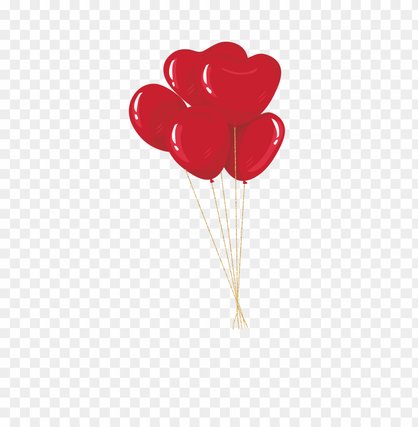 hd love valentine red hearts balloons PNG image with transparent background@toppng.com
