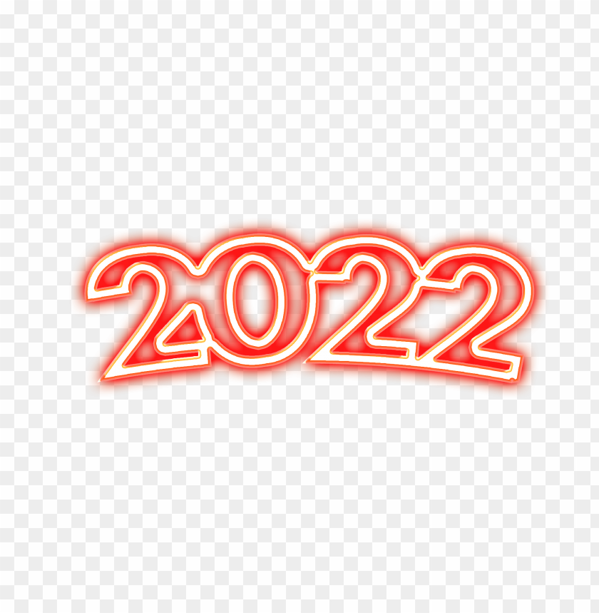 hd neon glowing red 2022 PNG image with transparent background@toppng.com