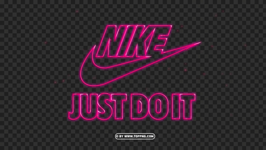 HD Nike Just Do It Neon Pink With Tick Logo PNG