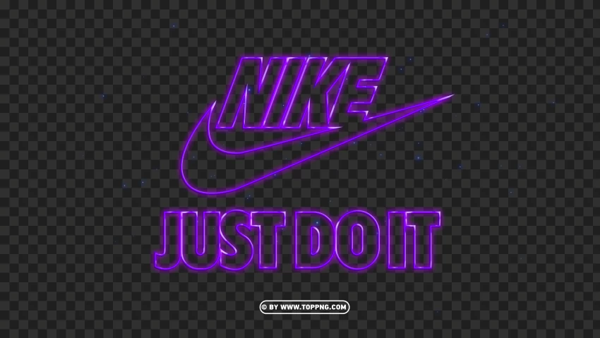 HD Nike Just Do It Neon Purple Outline With Tick Logo PNG , Nike, Just Do It, Neon, PNG, Nike, Nike Neon Just Do It transparent background