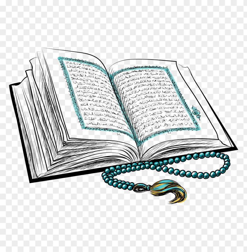 hd outline قرآن quran islam koran book PNG image with transparent background@toppng.com